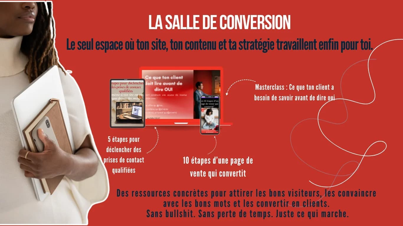 La salle de conversion : ressources pour attirer, convaincre et convertir tes visiteurs en clients
